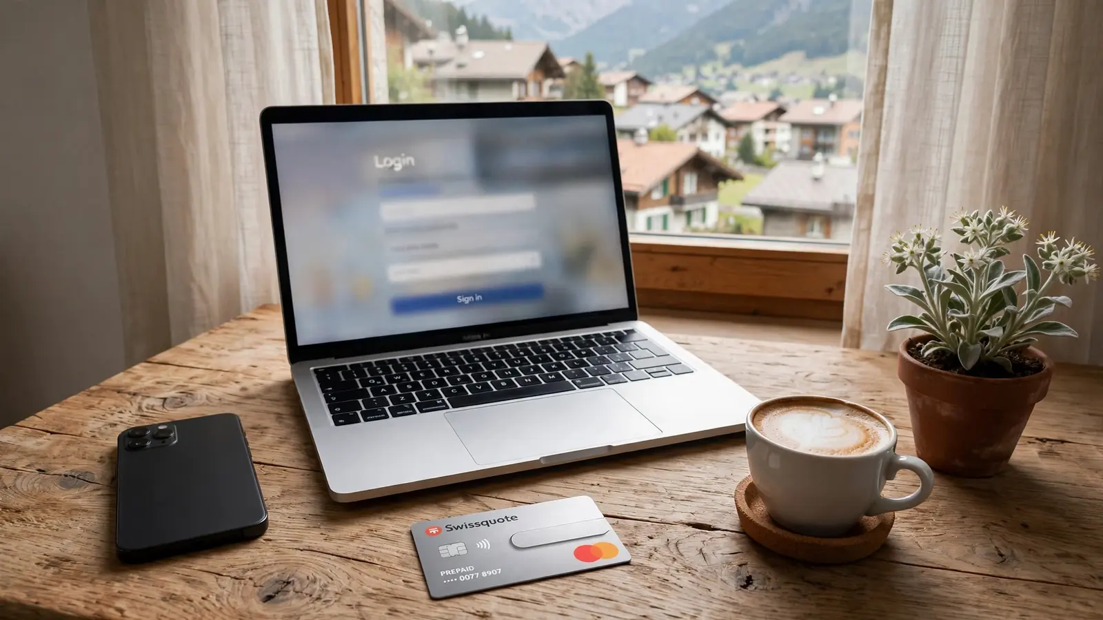 Schweizer Online-Casino-Einzahlung mit E-Wallet auf dem Schreibtisch